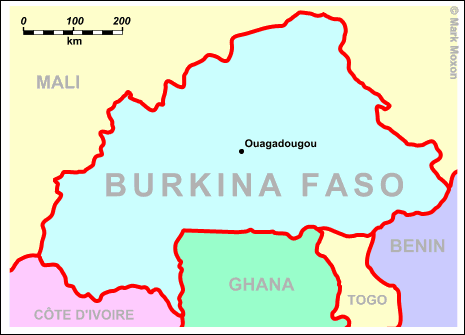Burkina Faso karten